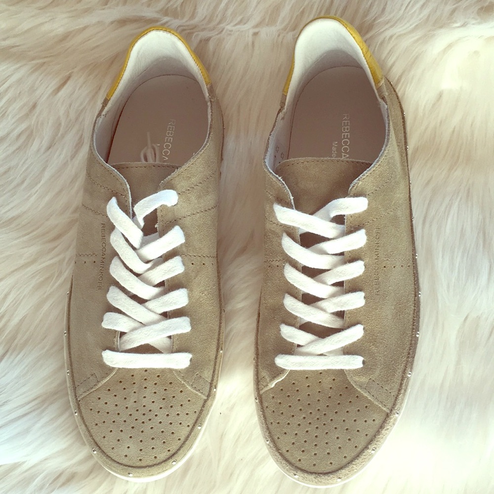 NEW REBECCA MINKOFF suede stud sneakers 6, 6.5, 7